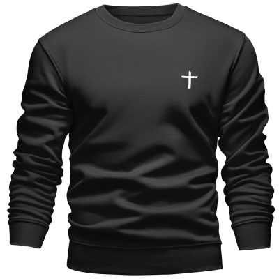 Bluza chrześcijańska – Bluza z krzyżem męska bez kaptura