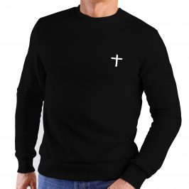 Bluza chrześcijańska z krzyżem męska bez kaptura