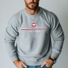 Bluza patriotyczna męska z Godłem PL - szara - ALPHA 2 bluza męska patriotyczna szara bluza z godłem bluza z napisem polska bez kaptura