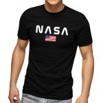 NASA męska koszulka z flagą Amerykańską - t-shirt