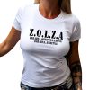 ZOŁZA koszulka biała damska T-shirt z modnym z nadrukiem z.o.ł.z.a
