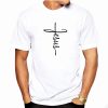 t-shirt chrześcijańska męska koszulka z jezusem biała