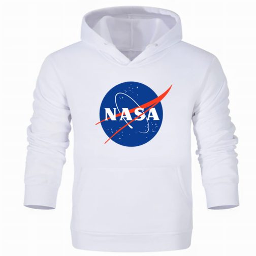 NASA Bluza męska kapturem kangurka wys. PL biała
