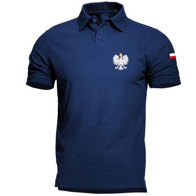 Męska Koszulka Polo Patriotyczna z Orzełkiem PL