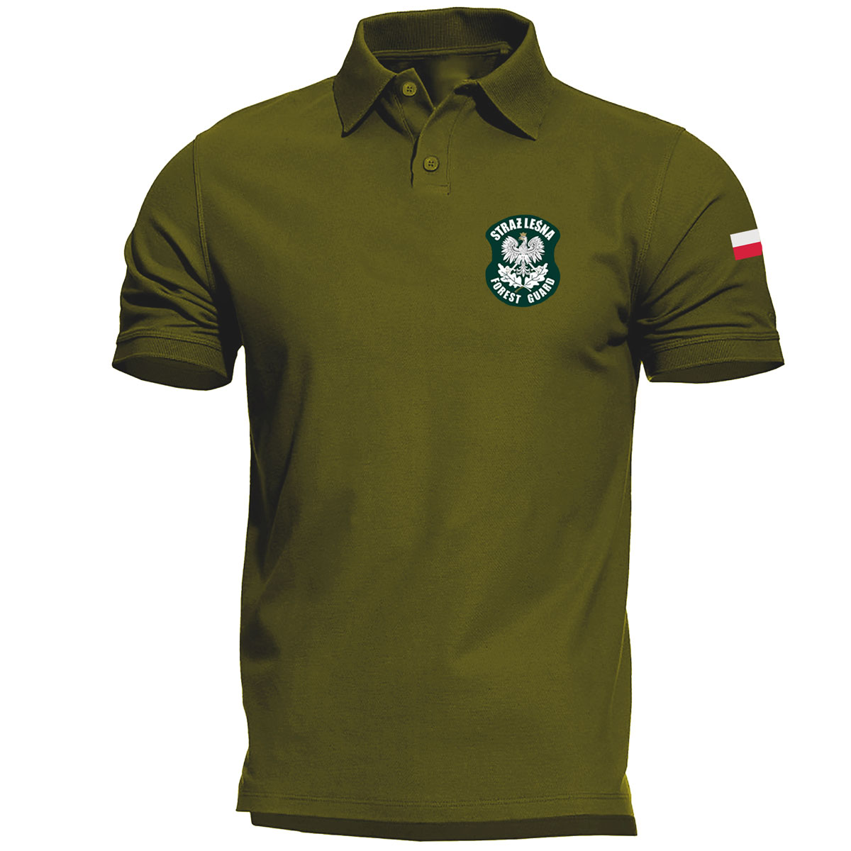 koszulka polo straż leśna zielona - koszulka straży leśnej