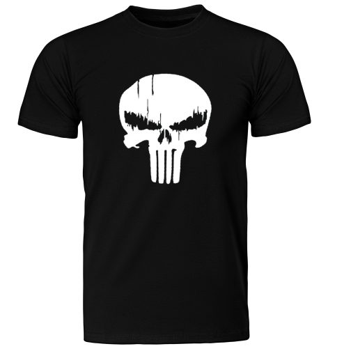 Punisher Marvel - męska koszulka t-shirt z czaszką czarna