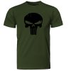 Punisher Marvel - męska koszulka t-shirt z czaszką zielona