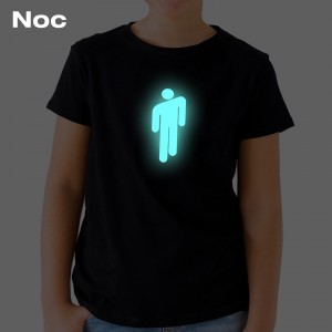 billie eilish koszula t-shirt dziecka dziewczynki świecąca czarna