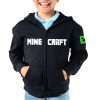 minecraft bluza chłopca dziecka z kappturem rozpinana czarna