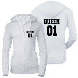 QUEEN 01 – Królowa 01 –  bluza damska rozpinana z kapturem
