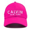 Czapka z daszkiem Calvin New York – bejsbolówka damska, męska różowa