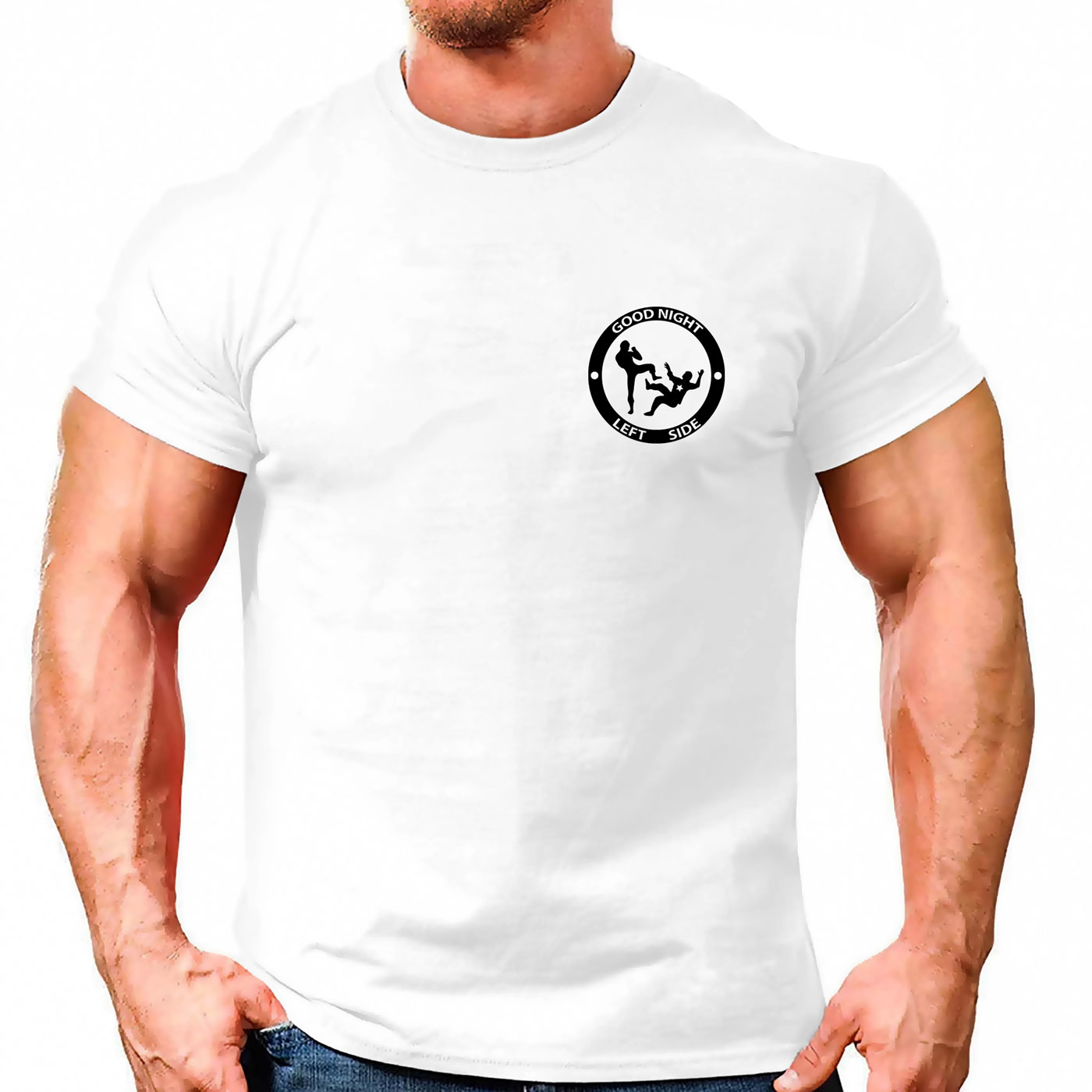 Rule Out Maglietta Uomo 'Good Night Left Side' - Casual In Cotone, Taglia Medium