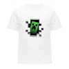 koszulka minecraft creeper koszulki dla dzieci biała