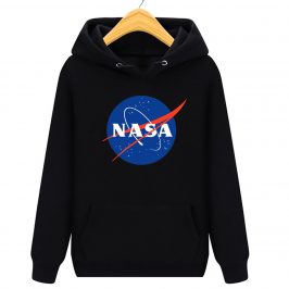 NASA – czarna bluza z kapturem damska