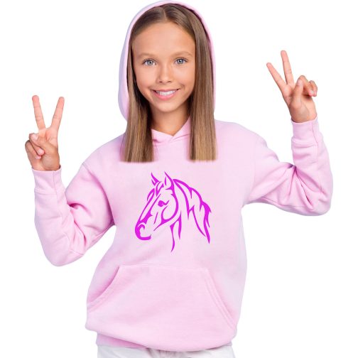 bluza z koniem dla dziewczynki różowa