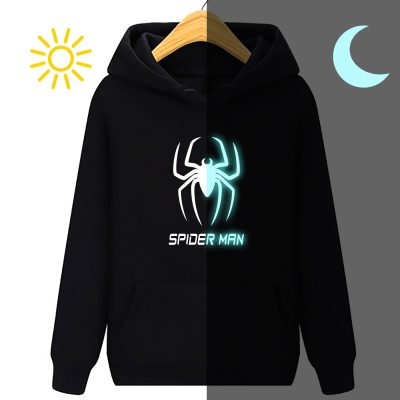 Świecąca Bluza spiderman dla dzieci – z kapturem