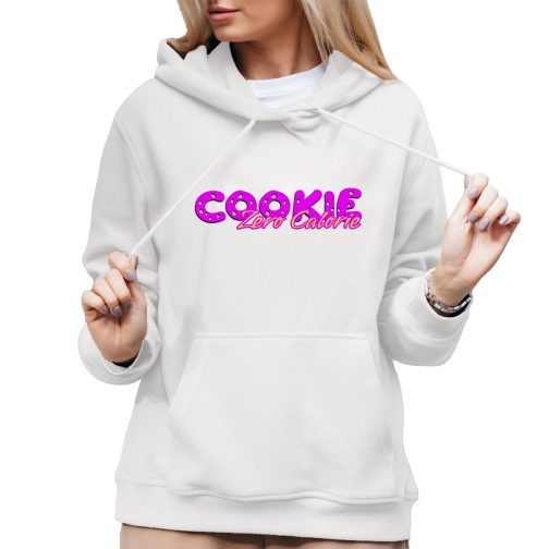 bluza zero calorie cookie damska z kapturem biała