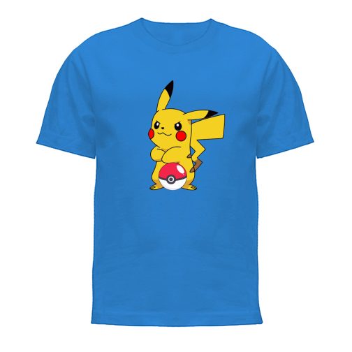 koszulka pikachu dla dzieci damska t-shirt niebieska