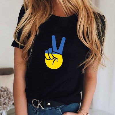 Koszulka Ukraina damska – Victory Ukraine 100% Bawełna