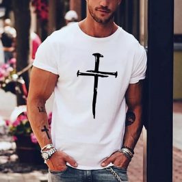 Koszulka chrześcijańska męska – t-shirt koszulka z Krzyżem