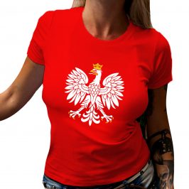 Orzeł Polski koszulka z orłem Damska – Bawełna 100%