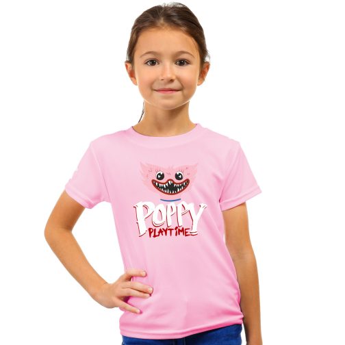 koszulka huggy wuggy dla dziewczynki poppy różowa