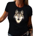 Koszulka z wilkiem damska - T-Shirt WILK Bawełna 100%