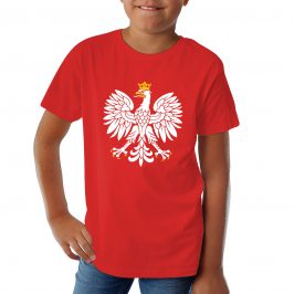 Koszulka z orzełkiem dla dzieci – T-shirt 100% Bawełna