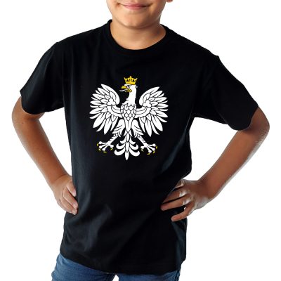 Koszulka z orzełkiem dla dzieci – T-shirt 100% Bawełna