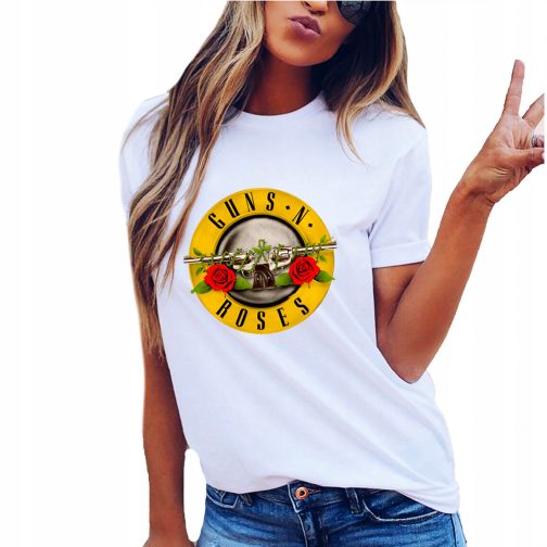 Koszulka Guns N Roses damska - t-shirt biała
