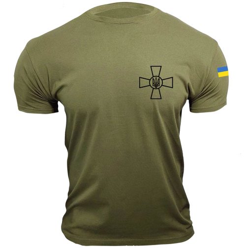 Koszulka Ukraina - Wojskowa - Zelensky t-shirt zielona
