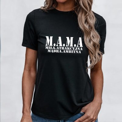 Koszulka dla Mamy – M.A.M.A – Bawełna 100%