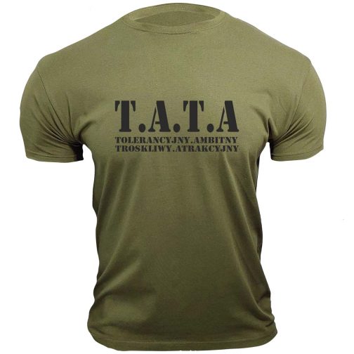 koszulka dla taty tata wojskowa zielona t-shirt