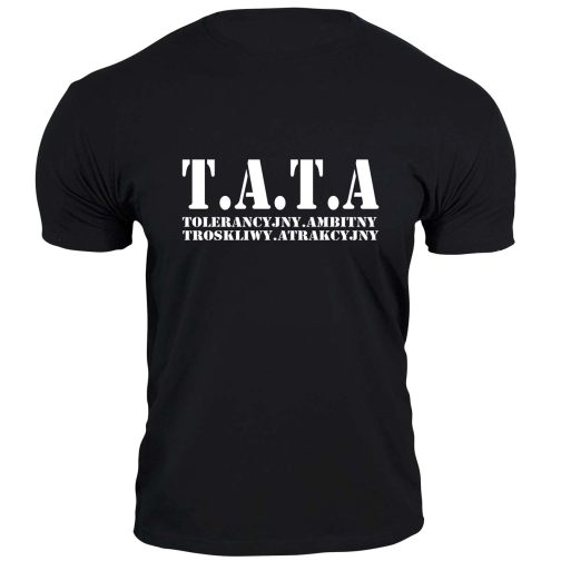 koszulka dla taty tata wojskowa czarna t-shirt