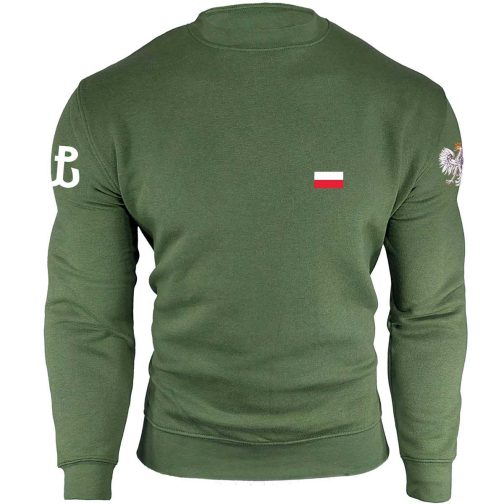 bluza wojskowa bluza polska walcząca z orłem polski flagą biała męska