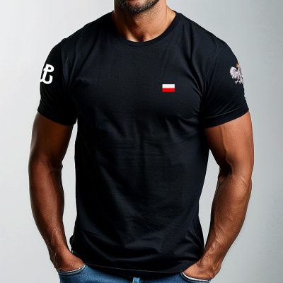 Męska koszulka militarna – czarna