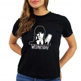 Koszulka Wednesday damska – czarna