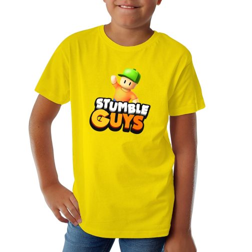 Koszulka stumble guys dla dzieci żółta