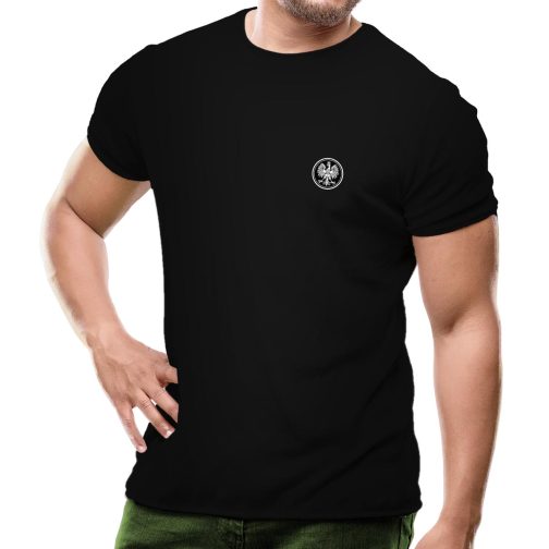 męska koszulka patriotyczna koszulka z orłem czarna khaki wojskowa