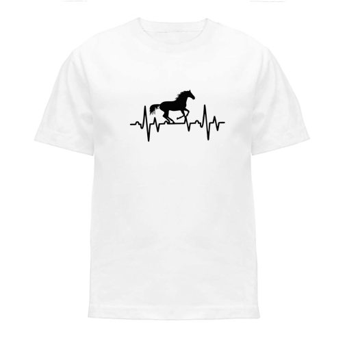 koszulka z koniem dla dziewczynki biała t-shirt