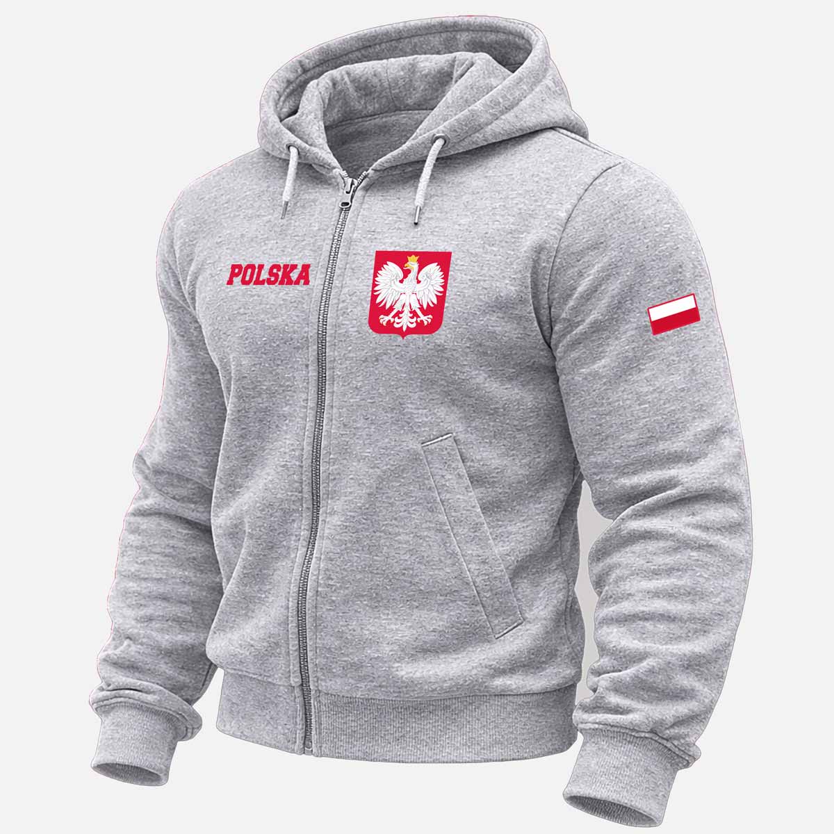 Bluza Patriotyczna – Reprezentacja Polski – Szara - Polish Alpha 4 bluza patriotyczna, bluza reprezentacji polski, bluza z napisem polska szara, polish alpha