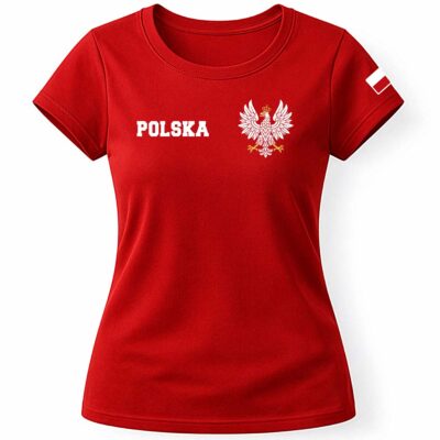 Koszulka reprezentacji polski damska – POLISH ALPHA – czerwona
