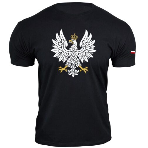 Koszulka z orłem polski - duży orzeł, koszulka męska czarna, koszulka patriotyczna